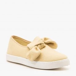 AMS Shoes Canvas Bow Fashion Sneakers