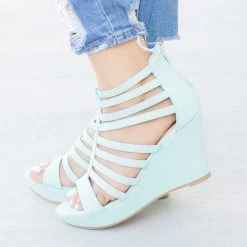 Anna Shoes Carina Caged Wedges Newest Arrivals