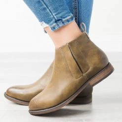 Mata Casual Side Slit Booties Newest Arrivals