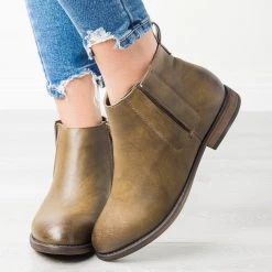 Mata Casual Side Slit Booties Newest Arrivals