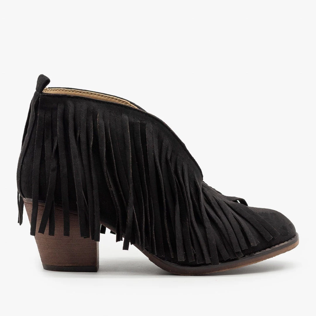 Mata Center Cut Fringe Booties FINAL SALE Newest Arrivals 7 Mata Center Cut Fringe Booties FINAL SALE Newest Arrivals