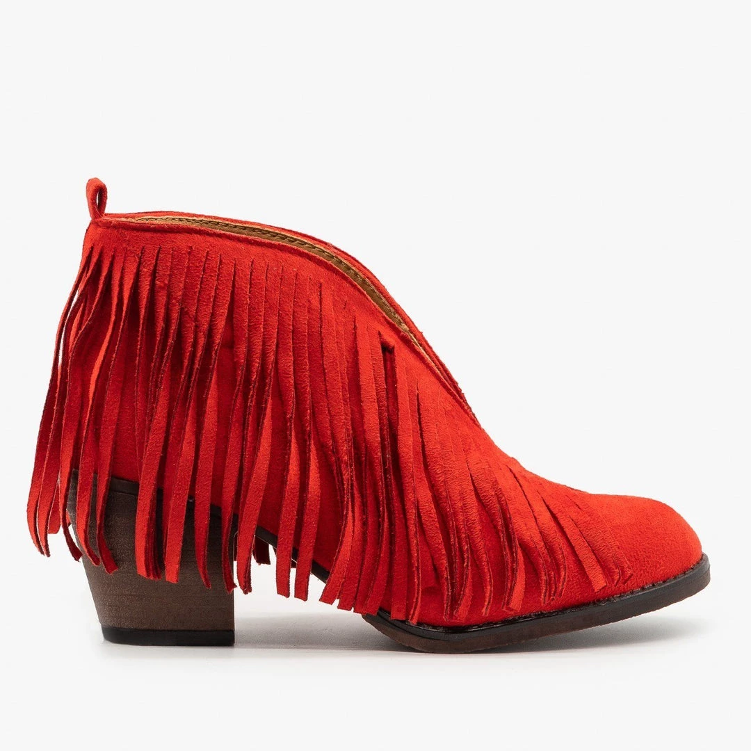 Mata Center Cut Fringe Booties FINAL SALE Newest Arrivals 5 Mata Center Cut Fringe Booties FINAL SALE Newest Arrivals