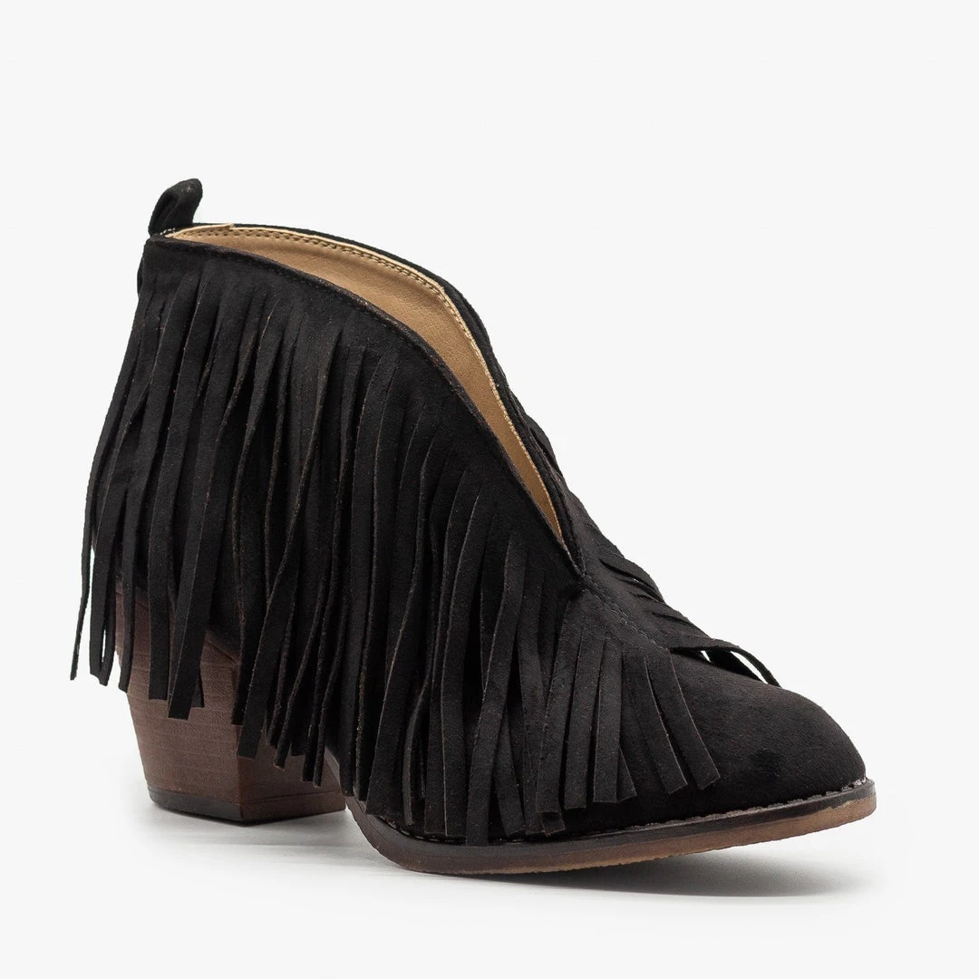 Mata Center Cut Fringe Booties FINAL SALE Newest Arrivals 9 Mata Center Cut Fringe Booties FINAL SALE Newest Arrivals