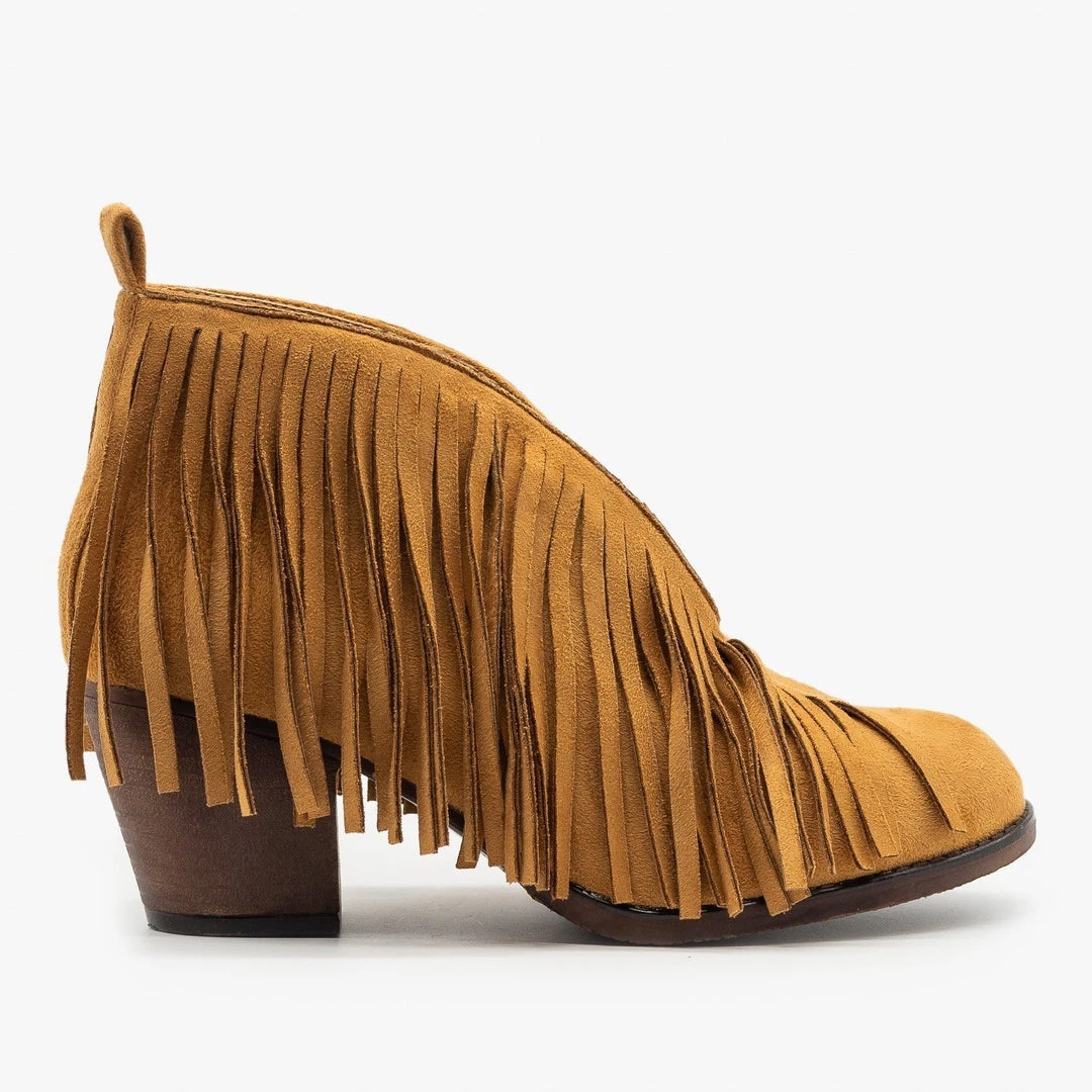 Mata Center Cut Fringe Booties FINAL SALE Newest Arrivals 3 Mata Center Cut Fringe Booties FINAL SALE Newest Arrivals