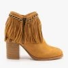 Mata Newest Arrivals Chain And Fringed Capped Booties FINAL SALE