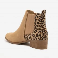 Soda Shoes Cheetah Print Camel Booties Newest Arrivals