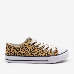 Top Moda Cheetah Print Canvas Sneakers Newest Arrivals
