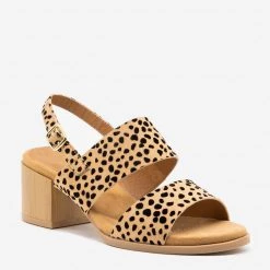 Qupid Shoes Newest Arrivals Cheetah Print Chunky Heels