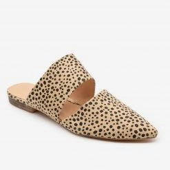 Mata Cheetah Print Cut Out Mules