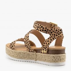 Soda Shoes Cheetah Print Espadrille Flatform Sandals Newest Arrivals 5 Soda Shoes Cheetah Print Espadrille Flatform Sandals Newest Arrivals