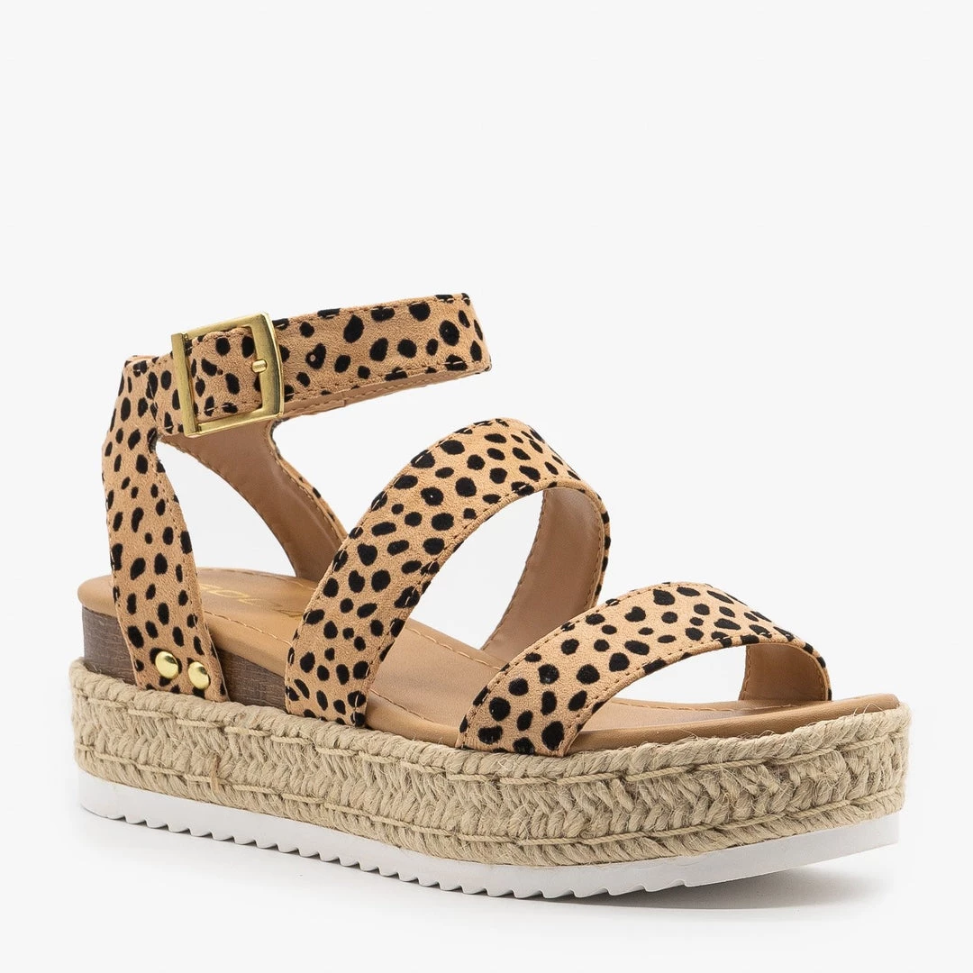 Soda Shoes Cheetah Print Espadrille Flatform Sandals Newest Arrivals 2 Soda Shoes Cheetah Print Espadrille Flatform Sandals Newest Arrivals