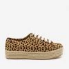 Bamboo Shoes Cheetah Print Espadrille Platform Sneakers Newest Arrivals