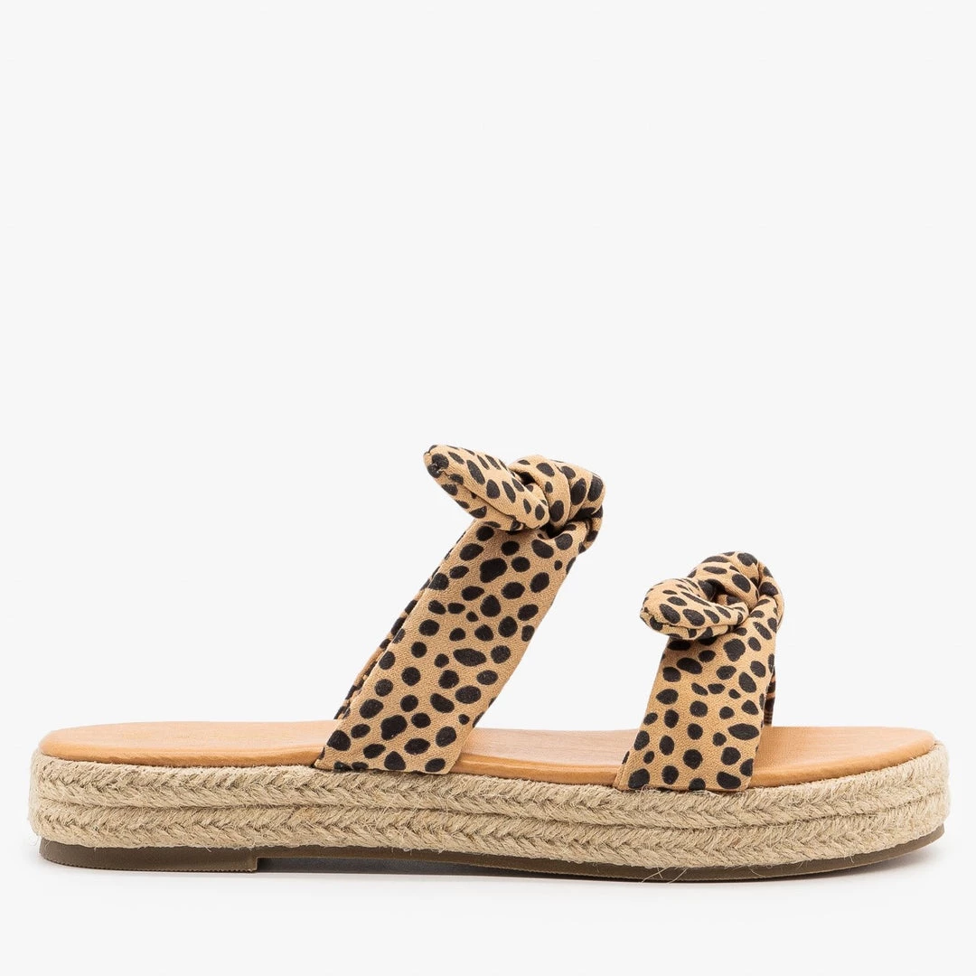 Mata Cheetah Print Knotted Espadrille Sandals 1 Mata Cheetah Print Knotted Espadrille Sandals