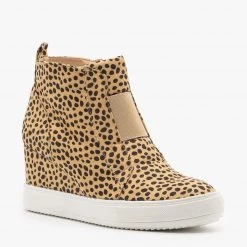 Mata Cheetah Print Sneaker Wedges Newest Arrivals