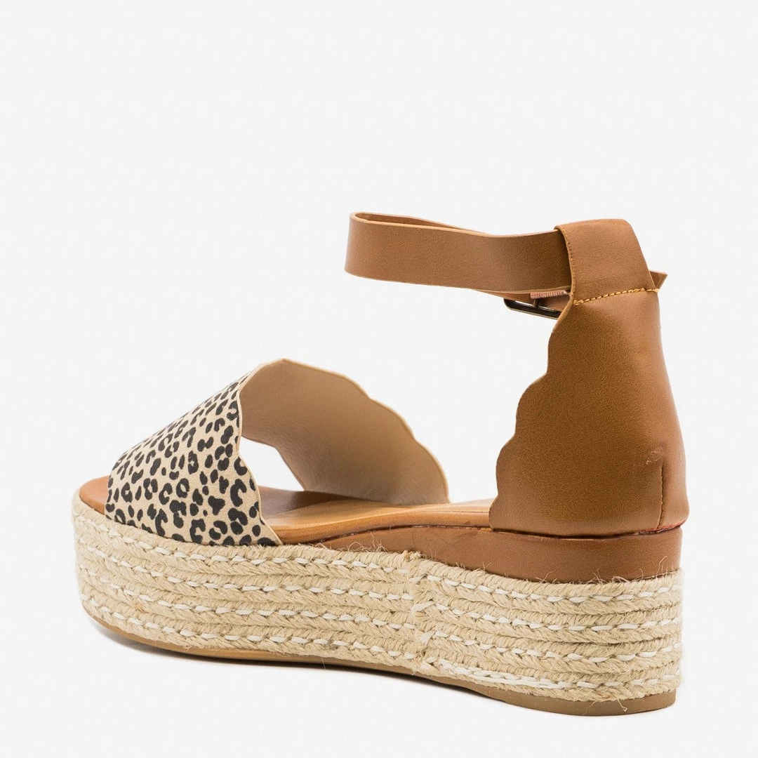 Bamboo Shoes Cheetah Print Scalloped Edge Espadrille Flatforms Newest Arrivals 3 Bamboo Shoes Cheetah Print Scalloped Edge Espadrille Flatforms Newest Arrivals