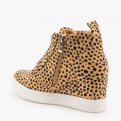 CCOCCI Newest Arrivals Cheetah Sneaker Wedges