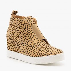CCOCCI Newest Arrivals Cheetah Sneaker Wedges