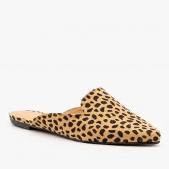 Bamboo Shoes Chic Cheetah Print Mules