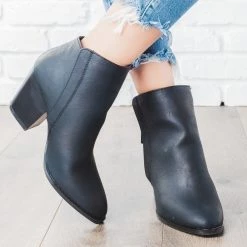 Qupid Shoes Chic Chunky Heel Ankle Booties Newest Arrivals
