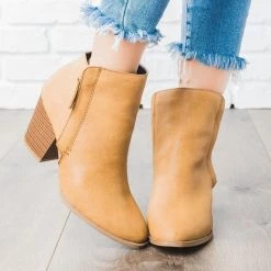 Qupid Shoes Chic Chunky Heel Ankle Booties Newest Arrivals