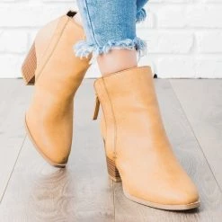 Qupid Shoes Chic Chunky Heel Ankle Booties Newest Arrivals