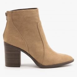 Qupid Shoes Chic Chunky Heel Booties