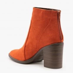 Qupid Shoes Chic Chunky Heel Booties