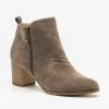 AMS Shoes Chic Classic Zipper Booties
