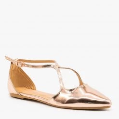 Bamboo Shoes Chic Criss Cross Ballet Flats