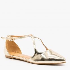 Bamboo Shoes Chic Criss Cross Ballet Flats