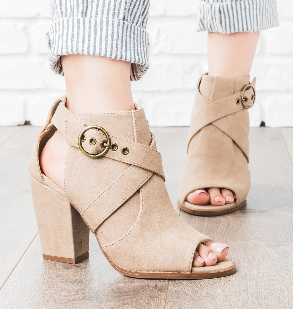 Qupid Shoes Newest Arrivals Chic Criss Cross Bootie Heels 1 Qupid Shoes Newest Arrivals Chic Criss Cross Bootie Heels