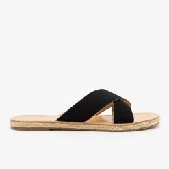 Anna Shoes Chic Criss Cross Espadrille Slides Newest Arrivals