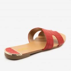 AMS Shoes Newest Arrivals Chic Crocodile Print Sandals