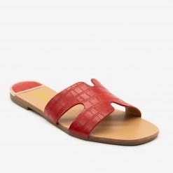 AMS Shoes Newest Arrivals Chic Crocodile Print Sandals