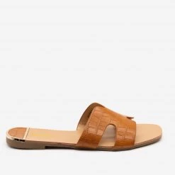 AMS Shoes Newest Arrivals Chic Crocodile Print Sandals