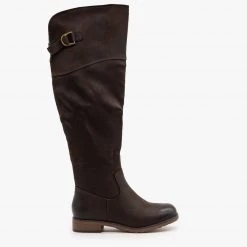 Mata Chic Distressed Knee-High Boots
