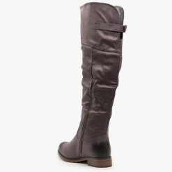 Mata Chic Distressed Knee-High Boots