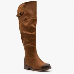 Mata Chic Distressed Knee-High Boots