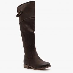 Mata Chic Distressed Knee-High Boots