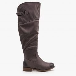 Mata Chic Distressed Knee-High Boots