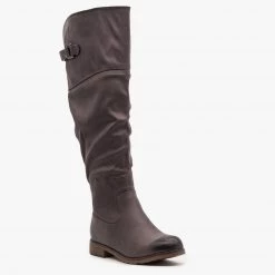 Mata Chic Distressed Knee-High Boots