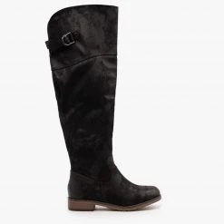 Mata Chic Distressed Knee-High Boots