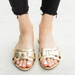 Soda Shoes Chic Fashionista Slip-On Sandals