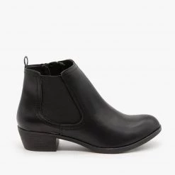 Bamboo Shoes Chic Faux Leather Booties
