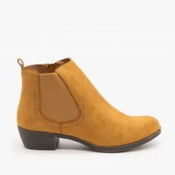 Bamboo Shoes Newest Arrivals Chic Faux Suede Booties
