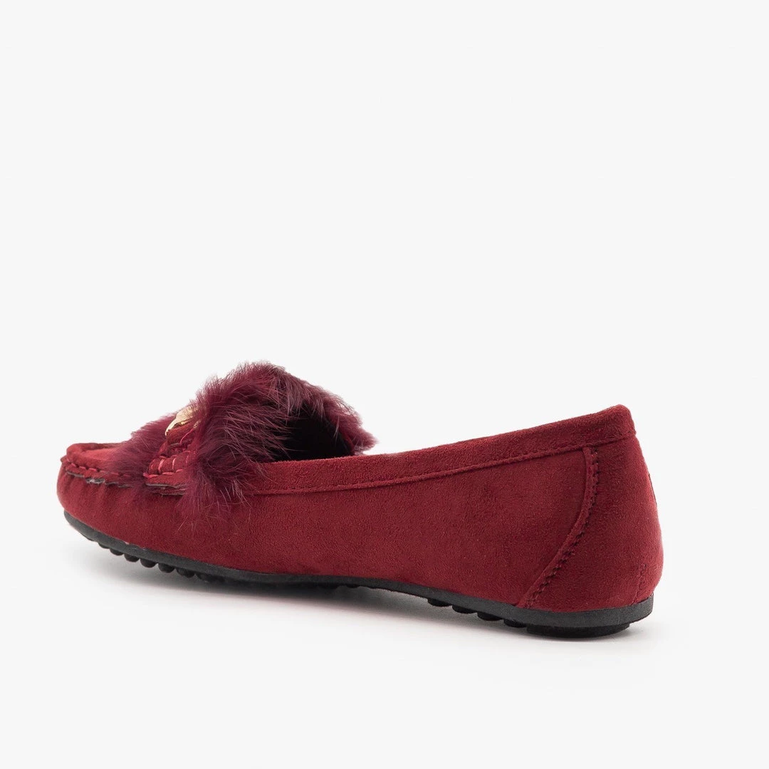 Refresh Newest Arrivals Chic Furry Moccasin Flats 4 Refresh Newest Arrivals Chic Furry Moccasin Flats