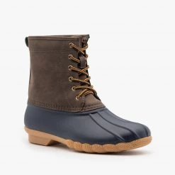 Top Moda Chic Lace Up Duck Boots