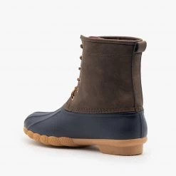 Top Moda Chic Lace Up Duck Boots