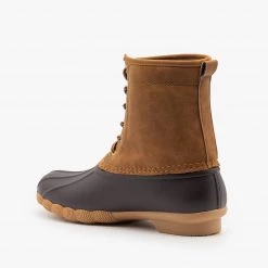 Top Moda Chic Lace Up Duck Boots