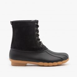 Top Moda Chic Lace Up Duck Boots